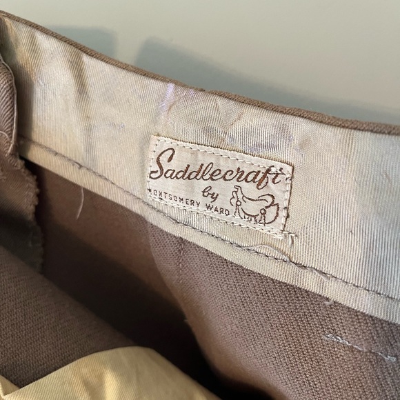 Vintage 1940s/50s Saddlecraft by Montgomery Ward Wool Riding Equestrian Jodhpurs - Picture 5 of 7